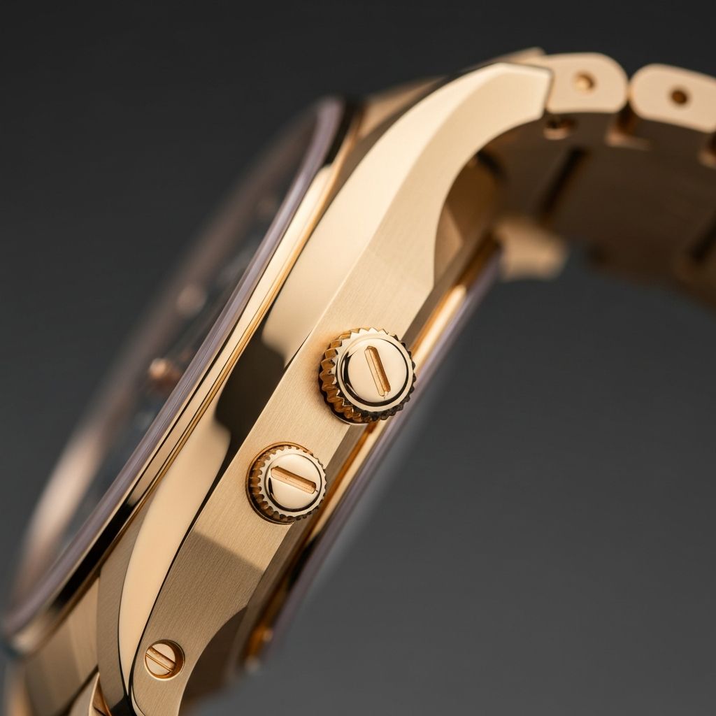 Bueche-Girod Tigers Eye 18K Gold Watch detail 2