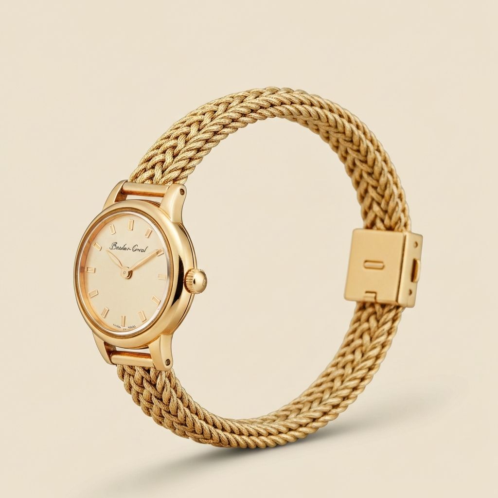 Bueche-Girod Basket Weave Bracelet Watch