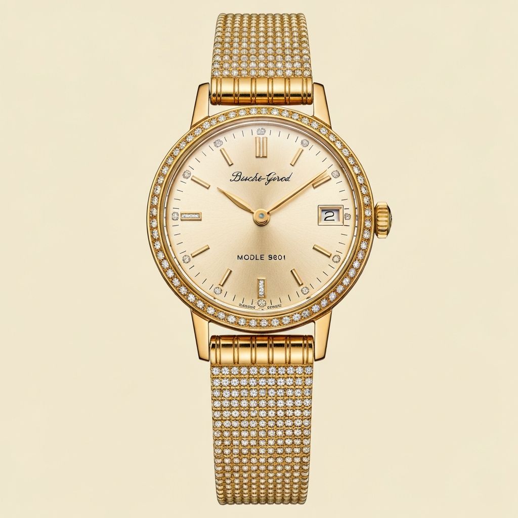 Bueche-Girod Diamond Watch Model 9801