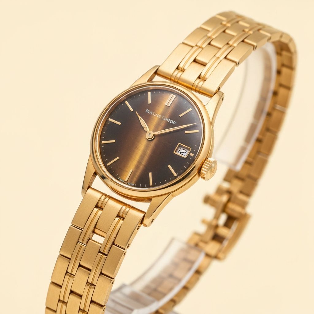 Bueche-Girod Tigers Eye 18K Gold Watch